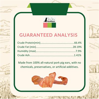 Whole Pig Ears Dog Treats - All Natural Dog Chews (25/Bag)