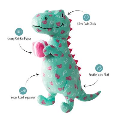 XO Rex Plush Dog Toy