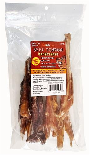 Beef Tendon / Back Strap 8 Ounce Zip Lock Bag