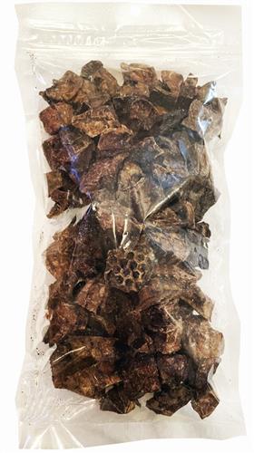 8 Ounce Natural Beef Lung Cubes in Zip Lock Bag