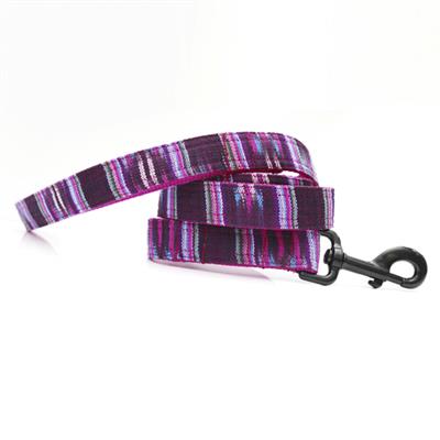 Concha Pink and Purple Guatemalan Dog Collar and Leashes