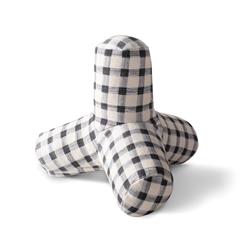 Game On Painted Gingham Canvas Dog Toy