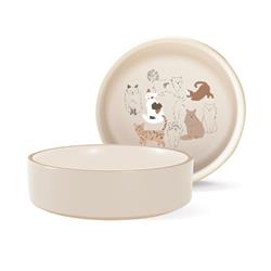 Pencil Cats Small Pet Bowl