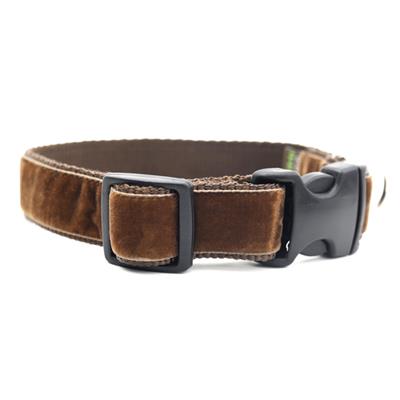 'Teddy' Brown Velvet Collars & Leashes