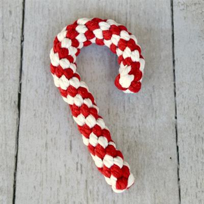 Red & White Candy Cane Rope Toy