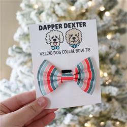 HOLIDAY STRIPES - NEW MINI VELCRO BOW TIE
