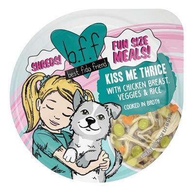 Weruva Bff Dog Kiss Me Thrice Chicken, Veggies & Rice Cup 2.7Oz