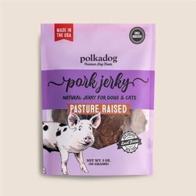 Polkadog Pork Jerky Dog and Cat Treats 3oz
