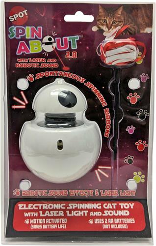 Spot Spin About 2.0 With Sound Electronic Laser Cat Toy White; Red One Size