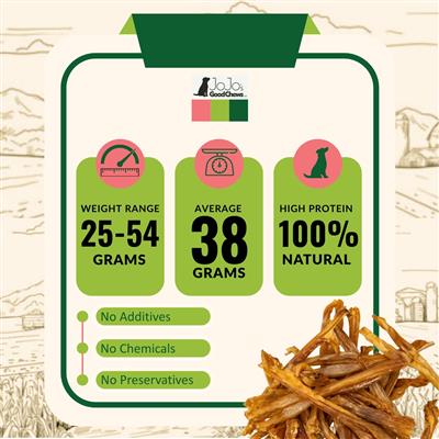 All-Natural Meaty Beef Y Tendon Chews for Dogs (25/Case)