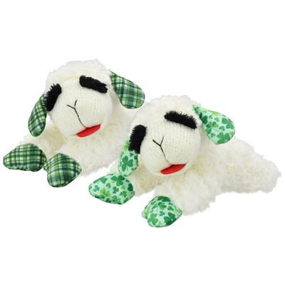 Multipet St.Patrick’s Day Lamb Chop Plush Dog Toy 10.5”