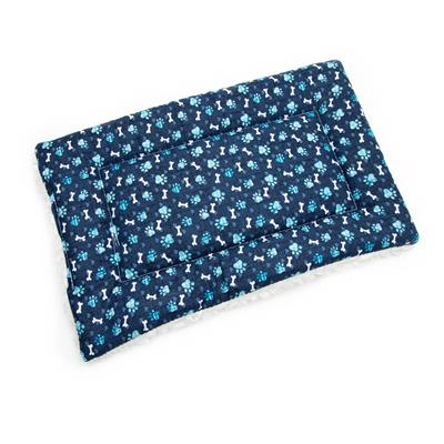 Flat Bed - Cotton - Blue Paws