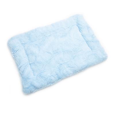 Flat Bed - Minky Fur - Baby Blue