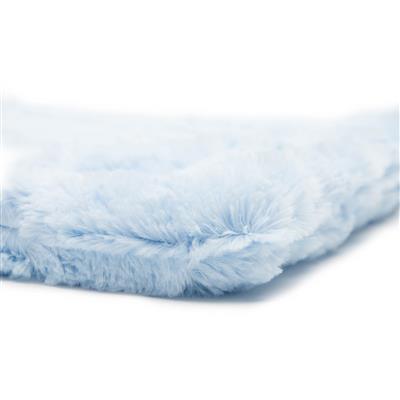 Flat Bed - Minky Fur - Baby Blue
