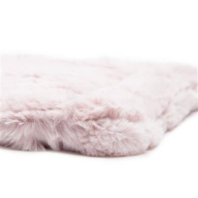 Flat Bed - Minky Fur - Blush Pink