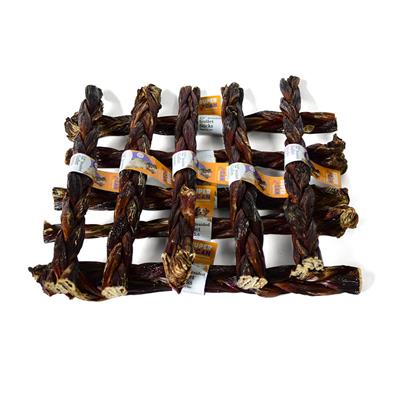 12" Braided Gullet Sticks - Beef Esophagus