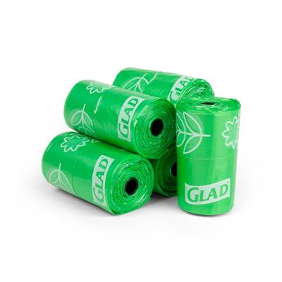 GLAD Eco-Friendly Easy Tie Handle Scented Waste Bags - 24 Rolls/360 Bags