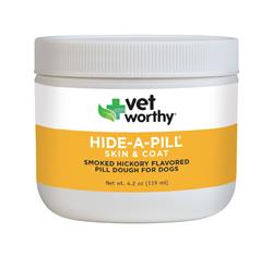 Vet Worthy Hide-A-Pill Skin & Coat Smoked Hickory Flavored Pill Dough 4.2oz