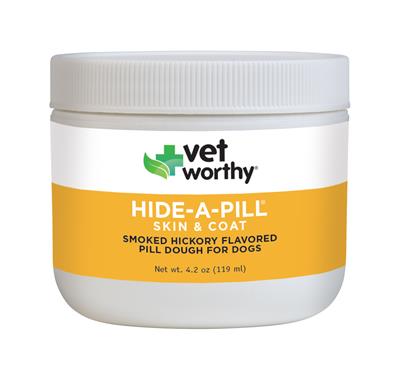 Vet Worthy Hide-A-Pill Skin & Coat Smoked Hickory Flavored Pill Dough 4.2oz