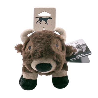 Tall Tails Dog Plush Squeaker Buffalo 9"