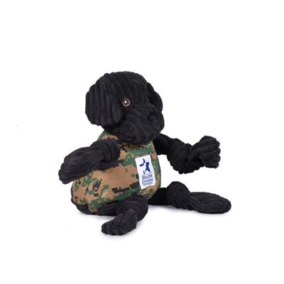 HuggleCause, Warrior Canine Connection, Black Lab Knottie® Plush Dog Toy