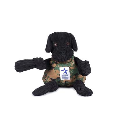 HuggleCause, Warrior Canine Connection, Black Lab Knottie® Plush Dog Toy