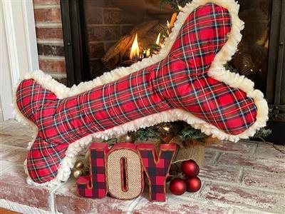 Tartan Tidings HuggleFleece 2' Bone
