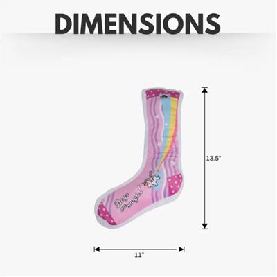 Squeaking Unicorn Comfort Plush Sock Dog Toy