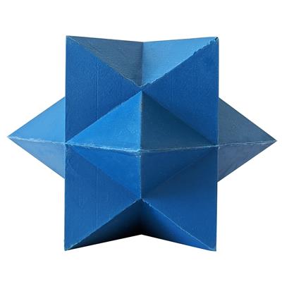 Eco-Friendly Durable Geometric Blue Star TPR Dog Chew Toy