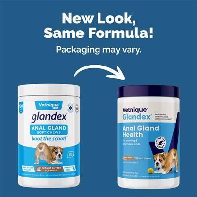 Glandex Anal Gland Support Soft Chews - Peanut Butter Flavor 120 ct.