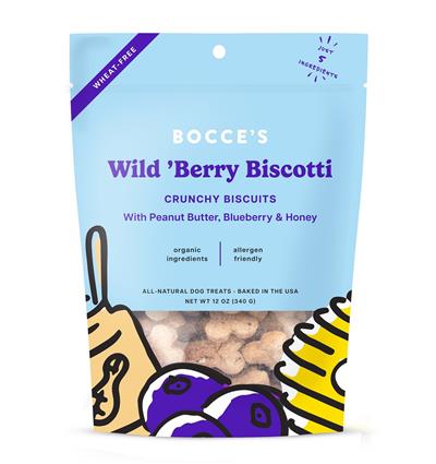 Bocce's Bakery Wild 'Berry Biscotti Small Batch Biscuits