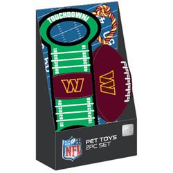 WASHINGTON COMMANDERS 2PC PET TOY BOXSET
