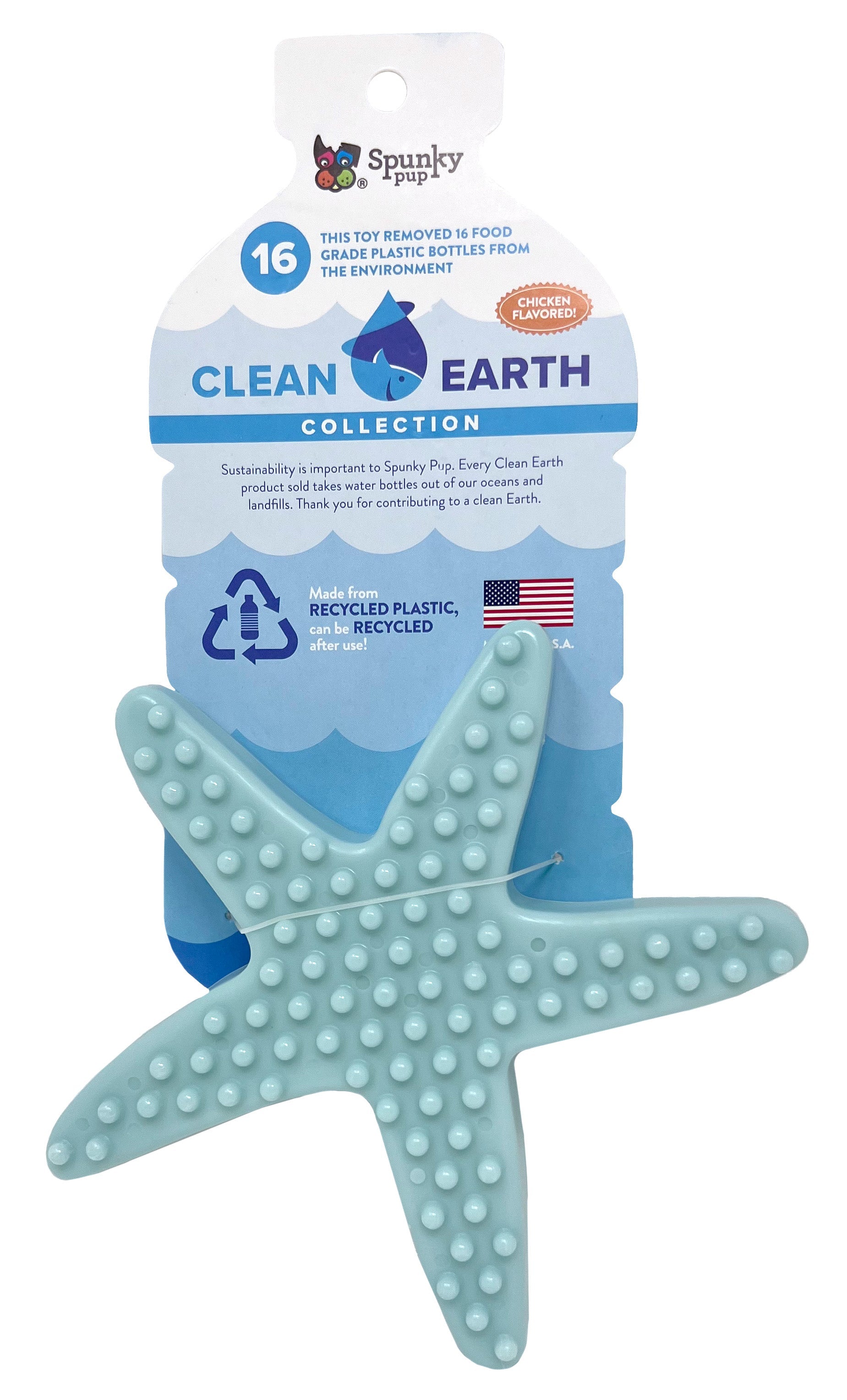 Clean Earth Recycled Chew Toy Starfish