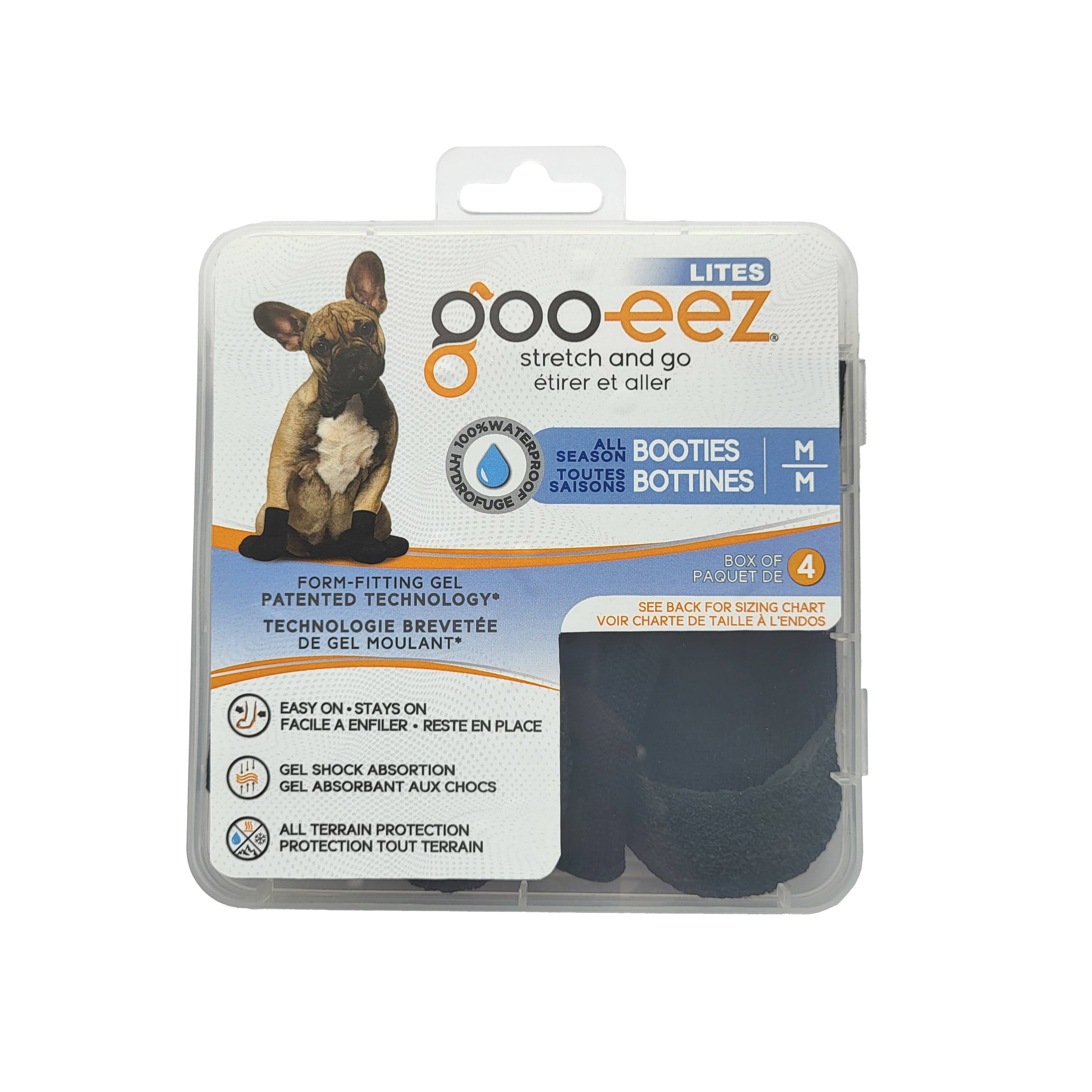 Gooeez Lites AllSeason, Medium Terrain Dog Boots (Set of 4 Boots)