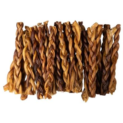 All-Natural Beef Braided Bully Stick Dog Treats - 12" Standard (25-Pack)