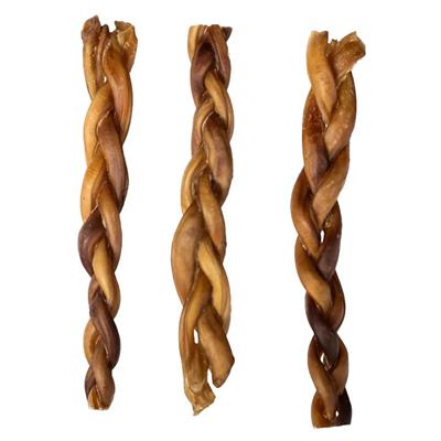 All-Natural Beef Braided Bully Stick Dog Treats - 12" Standard (25-Pack)