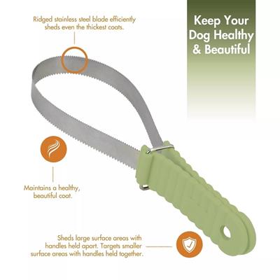 Safari Dual-Sided Dog Shedding Blade Green Medium Large