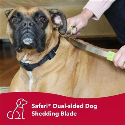 Safari Dual-Sided Dog Shedding Blade Green Medium Large
