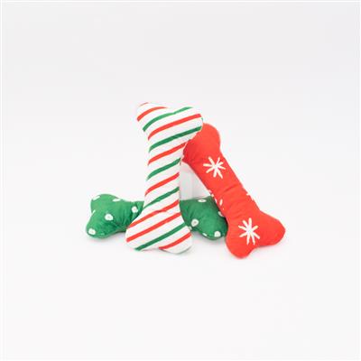 Holiday Patterned Bones - Regular 3-Pack - Christmas Dog Toy