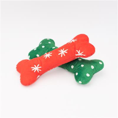 Holiday Patterned Bones - Large 2-Pack - Christmas Dog Toy