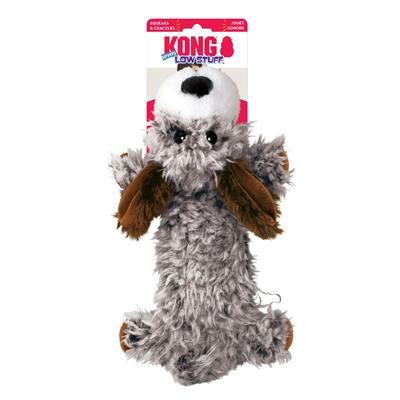 KONG Low Stuff Scruffs Plush Dog Toy Dark Brown 1ea/LG