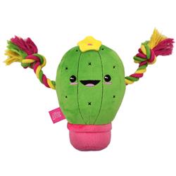 PLUSH CACTUS PET ROPE TOY W/ SQUEAKER