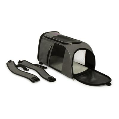 TrustyPup 2-in-1 Pet Backpack Travel Carrier, Airline Approved & Guaranteed On Board, Gray, Medium