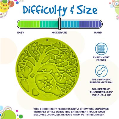 Tree of Life eMat Enrichment Lick Mat With Suction Cups