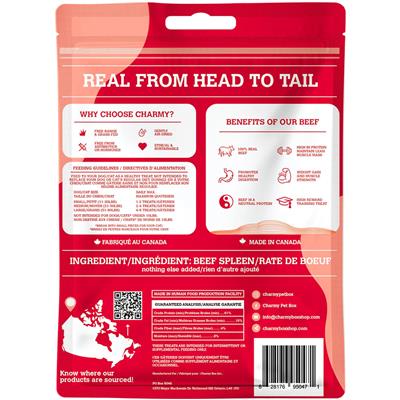 Beef Spleen - Charmy Air-Dried Dog & Cat Treats, 2.80oz. Pouch