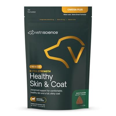 Extra Strength Healthy Skin & Coat Chews for Dogs 40 Count