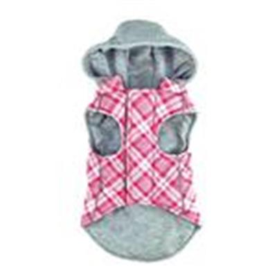 Weekender Dog Sweatshirt Hoodie - Pink and White Plaid