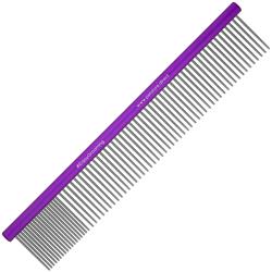 10" Purple 80/20 Round Back Poodle Comb by PetStore.Direct