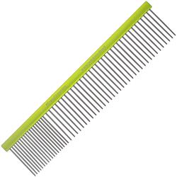 7.5" Lime Green 80/20 Long Teeth Comb by PetStore.Direct