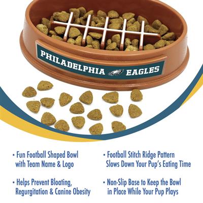 NFL Philadelphia Eagles Football Slow Feeder Bowl
